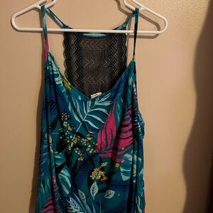 Soma Tropical Print Cami in Blue and Pink